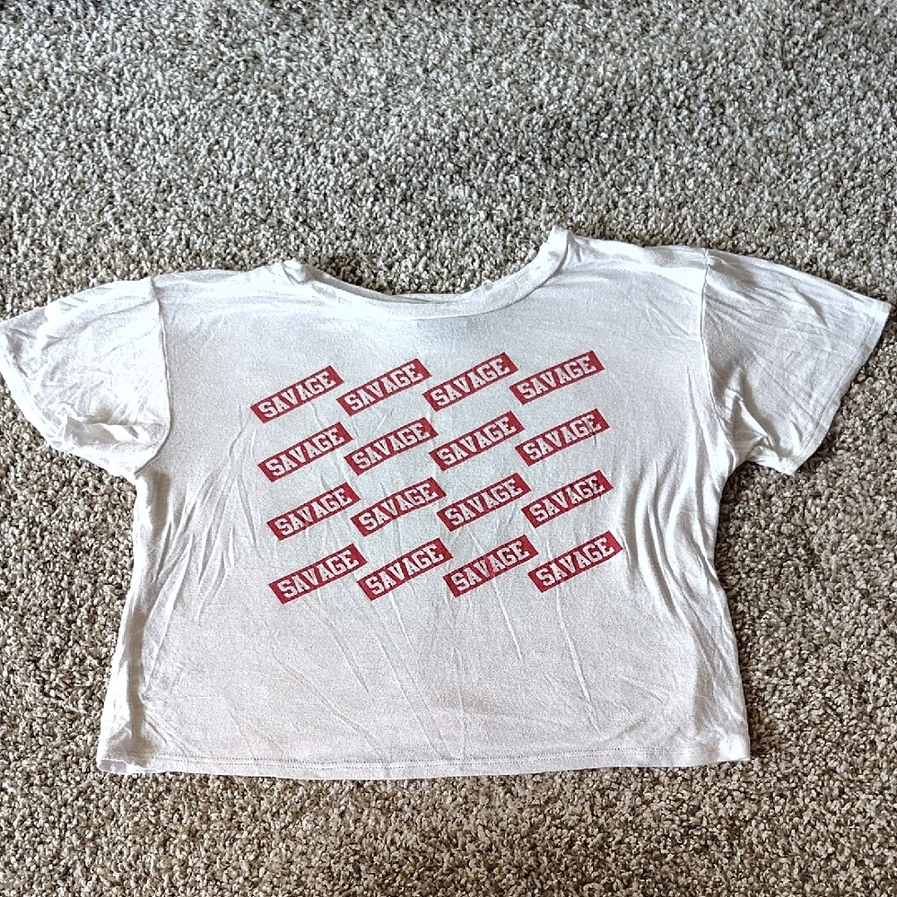 Savage White Baby Tee